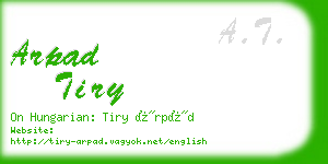 arpad tiry business card